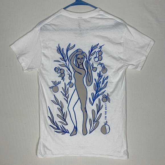 Lana Del Rey LDR Urban Outfitters Poetry T-shirt Medium Unisex White Graphic Tee - Picture 1 of 12